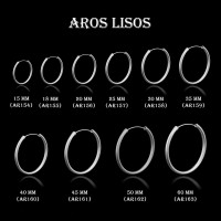 Pendientes de aros lisos en Plata | Elegancia atemporal