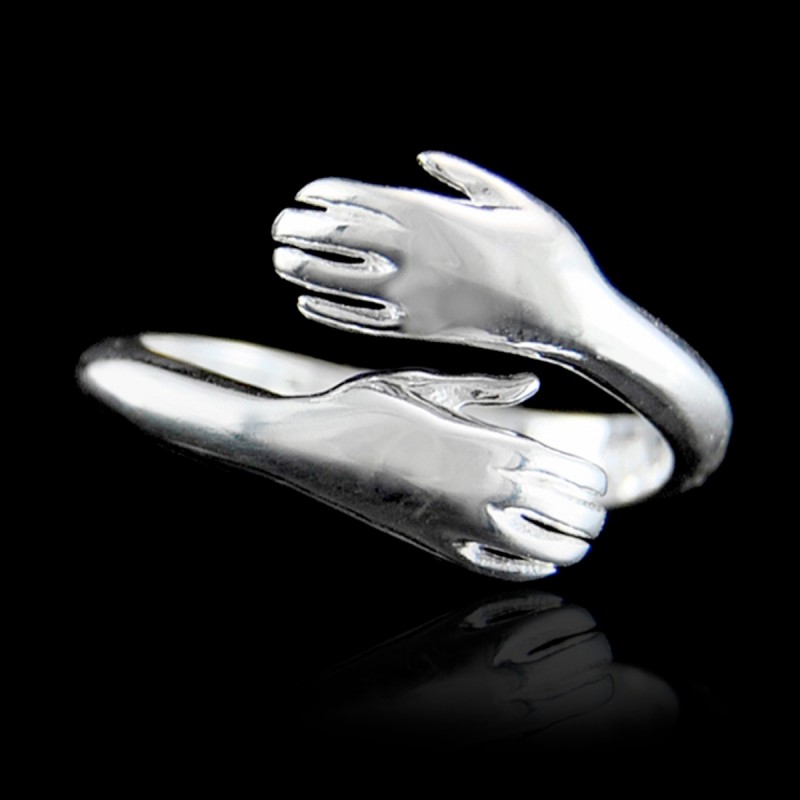 Anillo Manos Abiertas Ajustable | La Joya de Plata