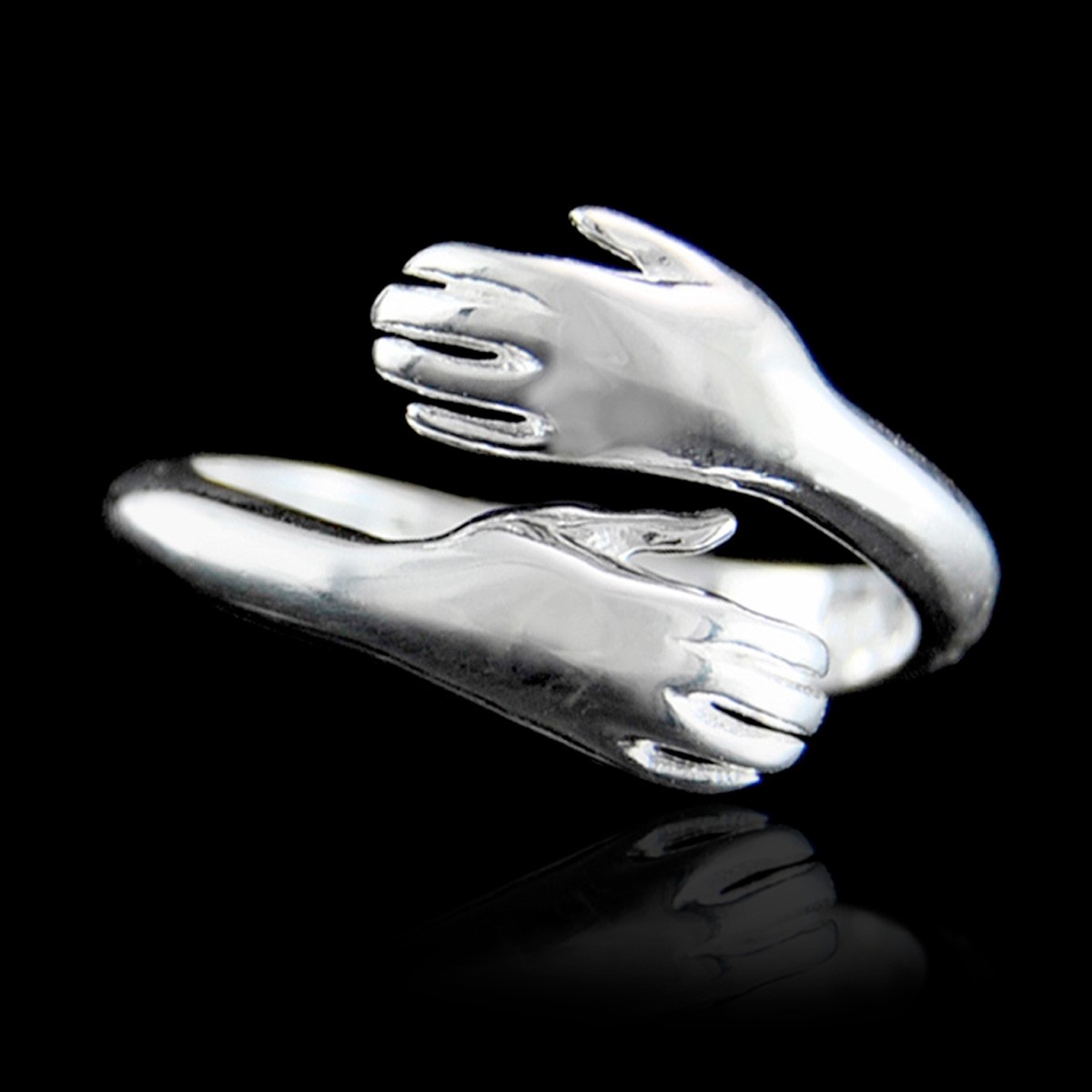 Anillo Manos Abiertas Ajustable | La Joya de Plata
