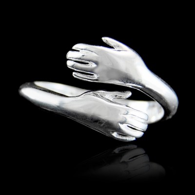 Anillo Manos Abiertas Ajustable | La Joya de Plata