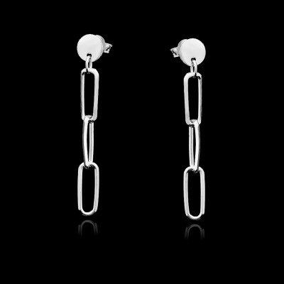 Pendientes de Plata Largos tipo Cadena | La Joya de Plata