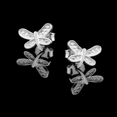 Pendientes de Plata Libélula de la Suerte | La Joya de Plata