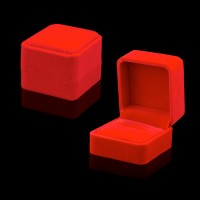 Estuche Anillos Rojo Terciopelo | La Joya de Plata