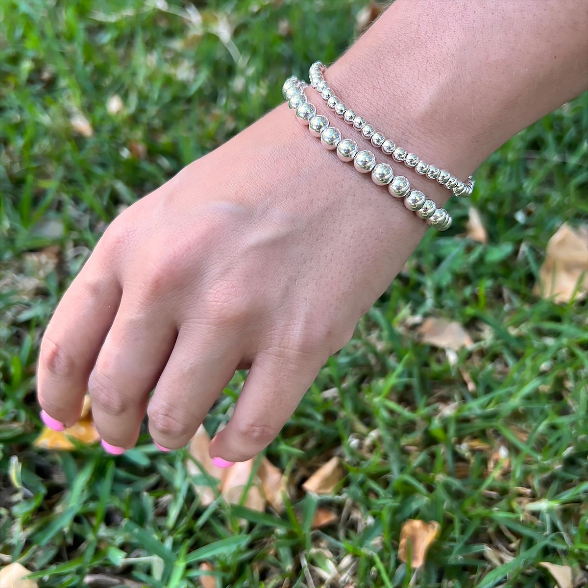 Pulsera Bolitas de Plata 925 - Elástica, Cómoda y Elegante