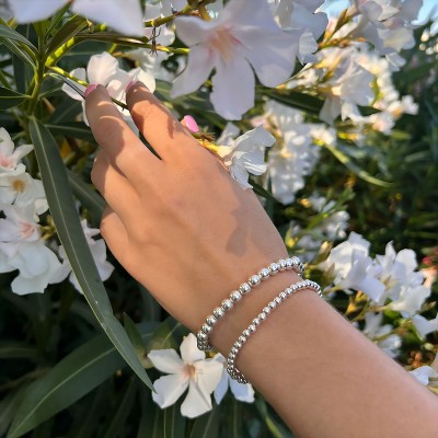 Pulsera Bolitas de Plata 925 - Elástica, Cómoda y Elegante