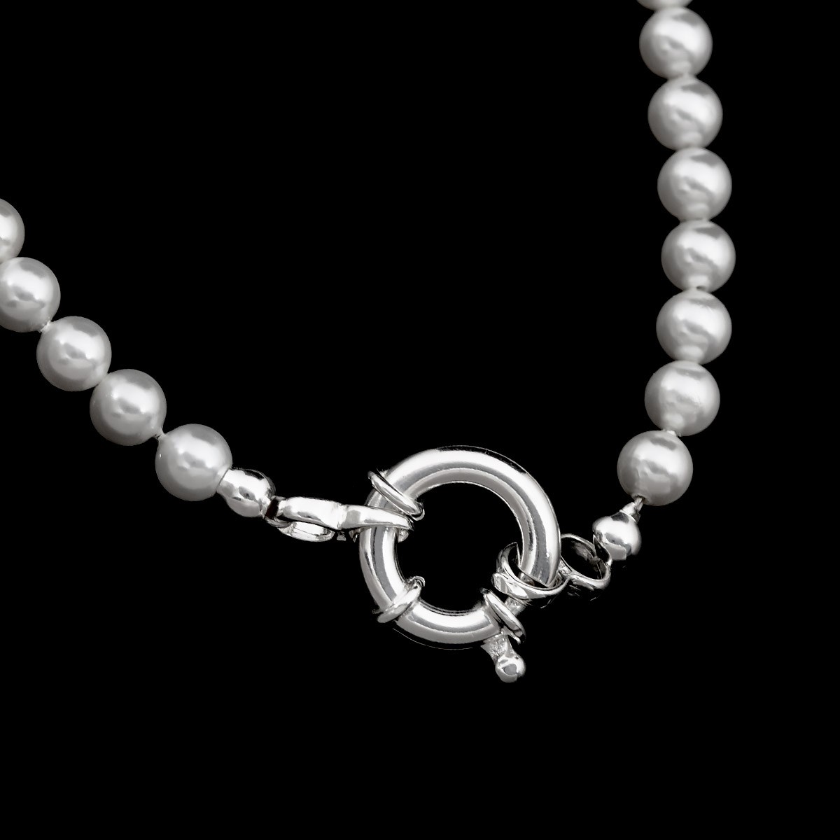 Collar Nácar de Perlas con Cierre Marinero - Alta Joyería Cordobesa