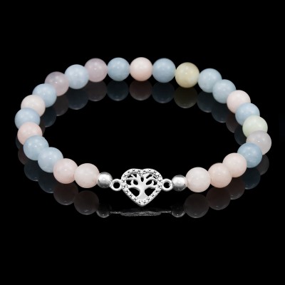 Pulsera de la Vida Eterna en Plata - Corazón y Árbol de la Vida