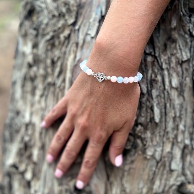 Pulsera de la Vida Eterna en Plata - Corazón y Árbol de la Vida