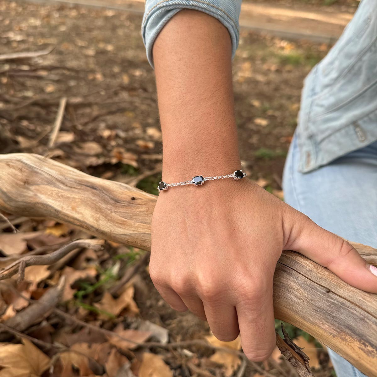 Pulsera Misterio de Medianoche en Plata de Ley | Joyería Cordobesa