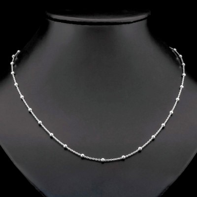 Cadena Bola Tramo de Plata de Ley | Joyería de Calidad