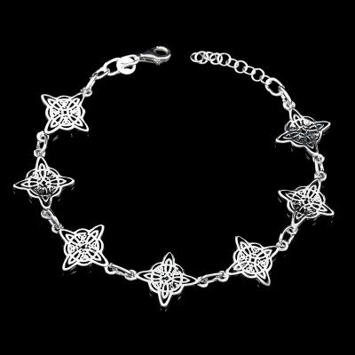 Pulsera nudo de bruja plata de ley al mejor precio