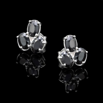 Pendientes Circonitas Negras | Plata de Ley 925