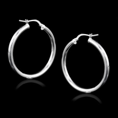 Pendientes Aros Tubo de Plata de Ley | Alta Calidad