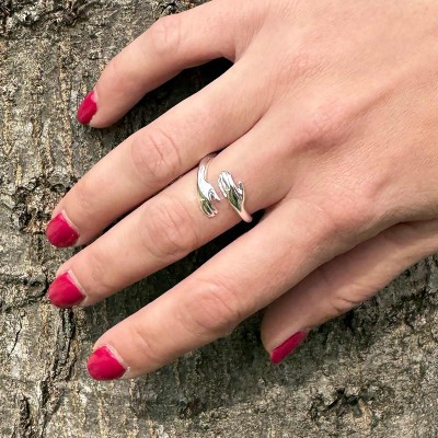 Anillo Manos Abiertas Ajustable | La Joya de Plata