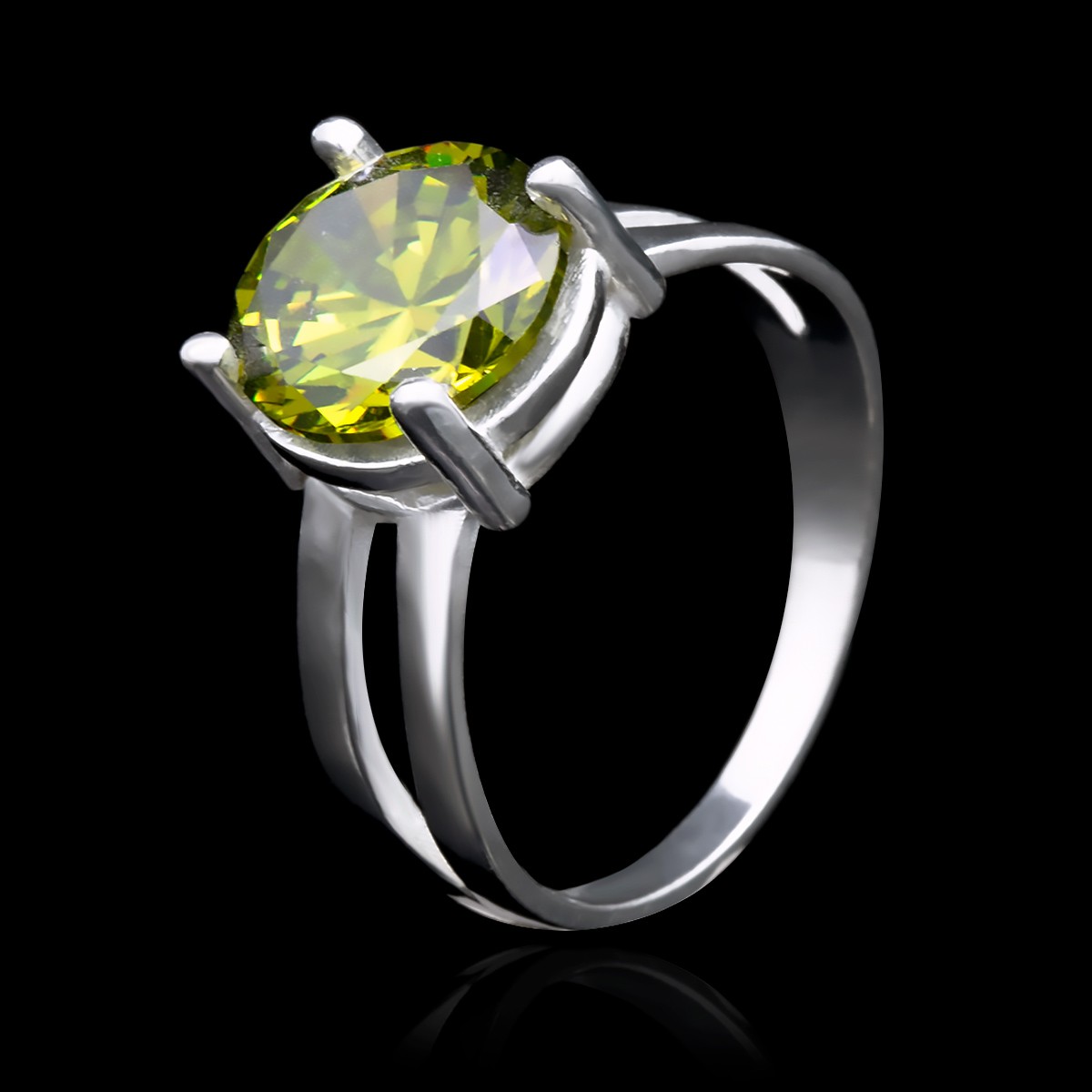 Anillo Piedra Verde Olivina de Plata | Joyería para Mujer
