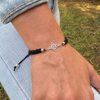 Pulsera Pulsera Nudo de Brujas con Macramé | La Joya de Plata