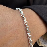 Pulsera Rolo de Plata de Ley 4mm | Joyería La Joya de Plata