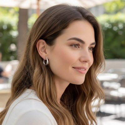 Pendientes de Aros Dobles de Plata de Ley | Elegancia y Sencillez