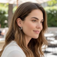 Pendientes de Aros Dobles de Plata de Ley | Elegancia y Sencillez