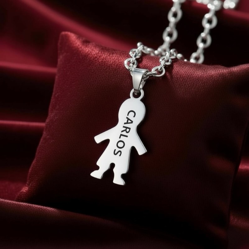Colgante Niño Personalizado | La Joya de Plata 2