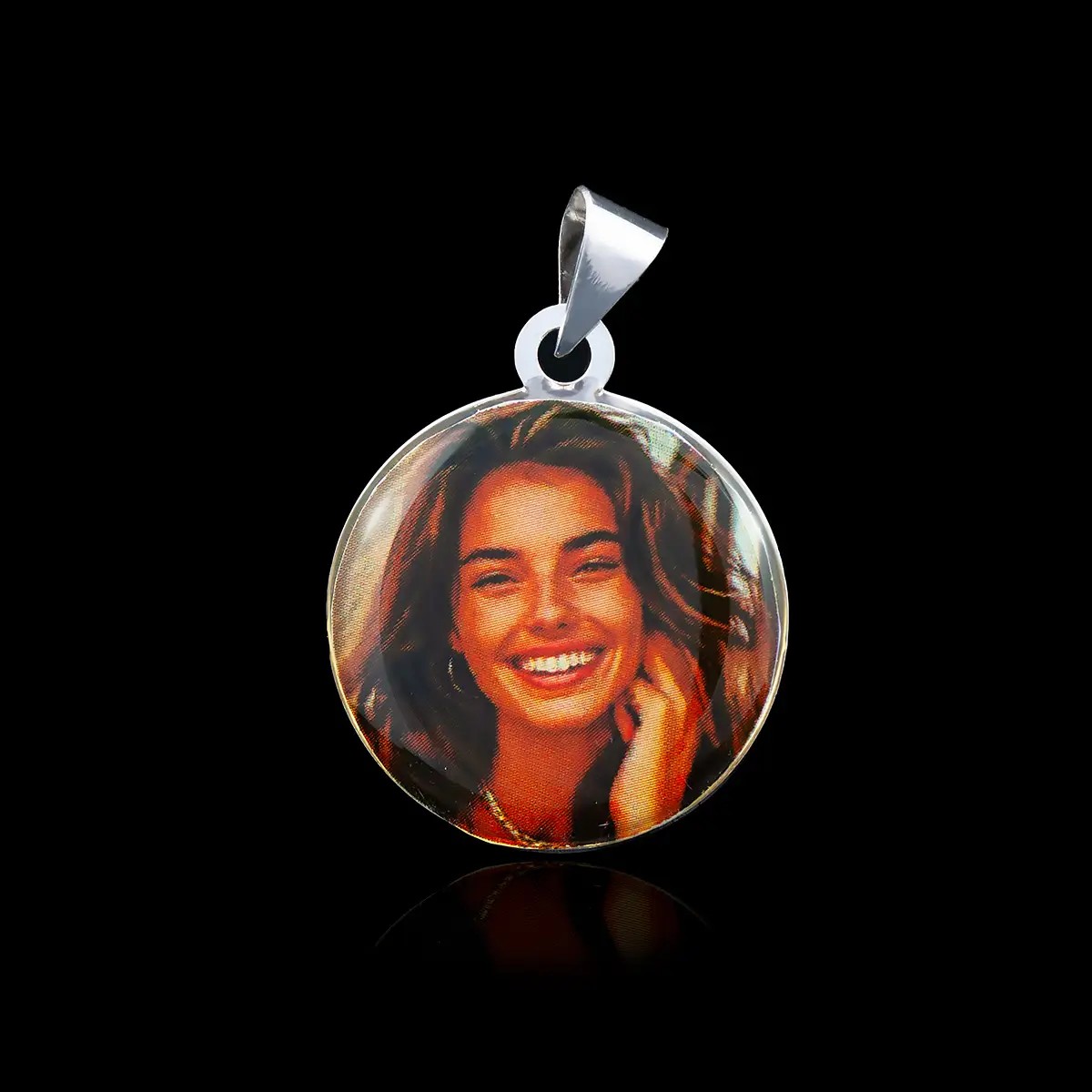 Medalla con Foto y texto fabricada en Plata de Ley 925 | Personalizado