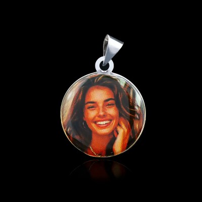 Medalla con Foto y texto fabricada en Plata de Ley 925 | Personalizado