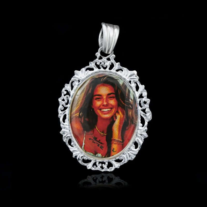 Colgante con Foto Grabada a color en Plata de Ley 925 | Regalo Ideal 2