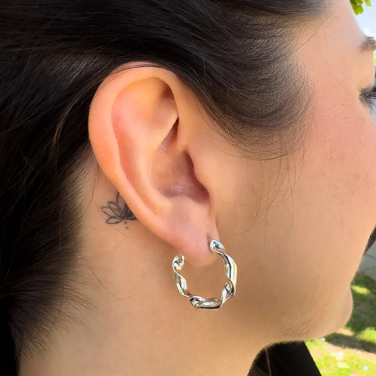 Aros Retorcidos de Plata de Ley | Diseño Italiano