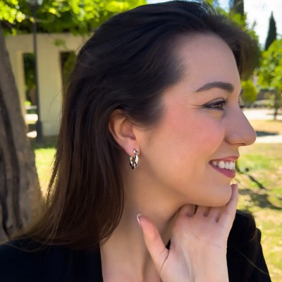 Aros Retorcidos de Plata de Ley | Diseño Italiano