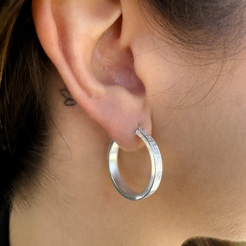Pendientes Aros Greca Cuadrados | Diseño y Elegancia 2