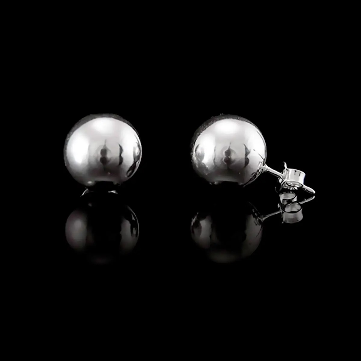 Pendientes de Plata con Forma de Bola 12 mm | La Joya de Plata