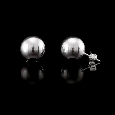 Pendientes de Plata con Forma de Bola 12 mm | La Joya de Plata