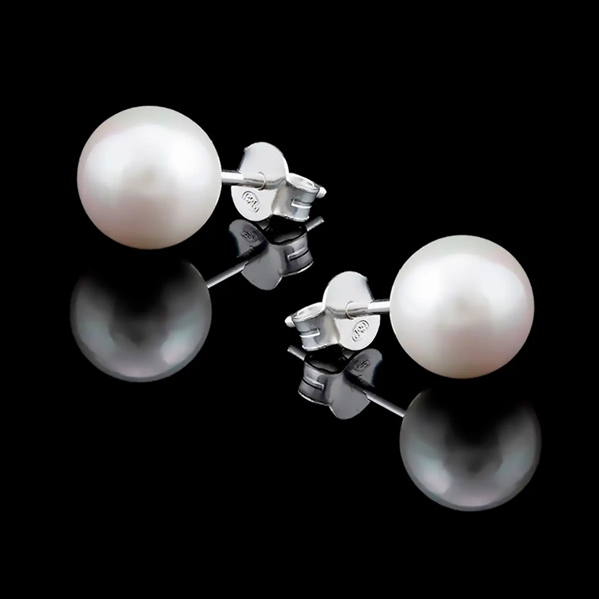Pendientes de Plata y Perlas Blancas de Nácar | La Joya de Plata
