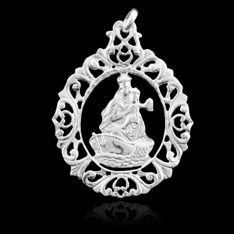 Colgante Virgen del Carmen con Orla | La Joya de Plata
