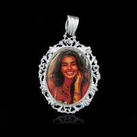 Colgante con Foto Grabada a color en Plata de Ley 925 | Regalo Ideal