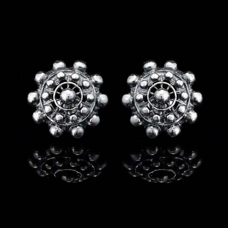 Pendientes Charros de 15 mm y Cierre de Presión | Plata de Ley