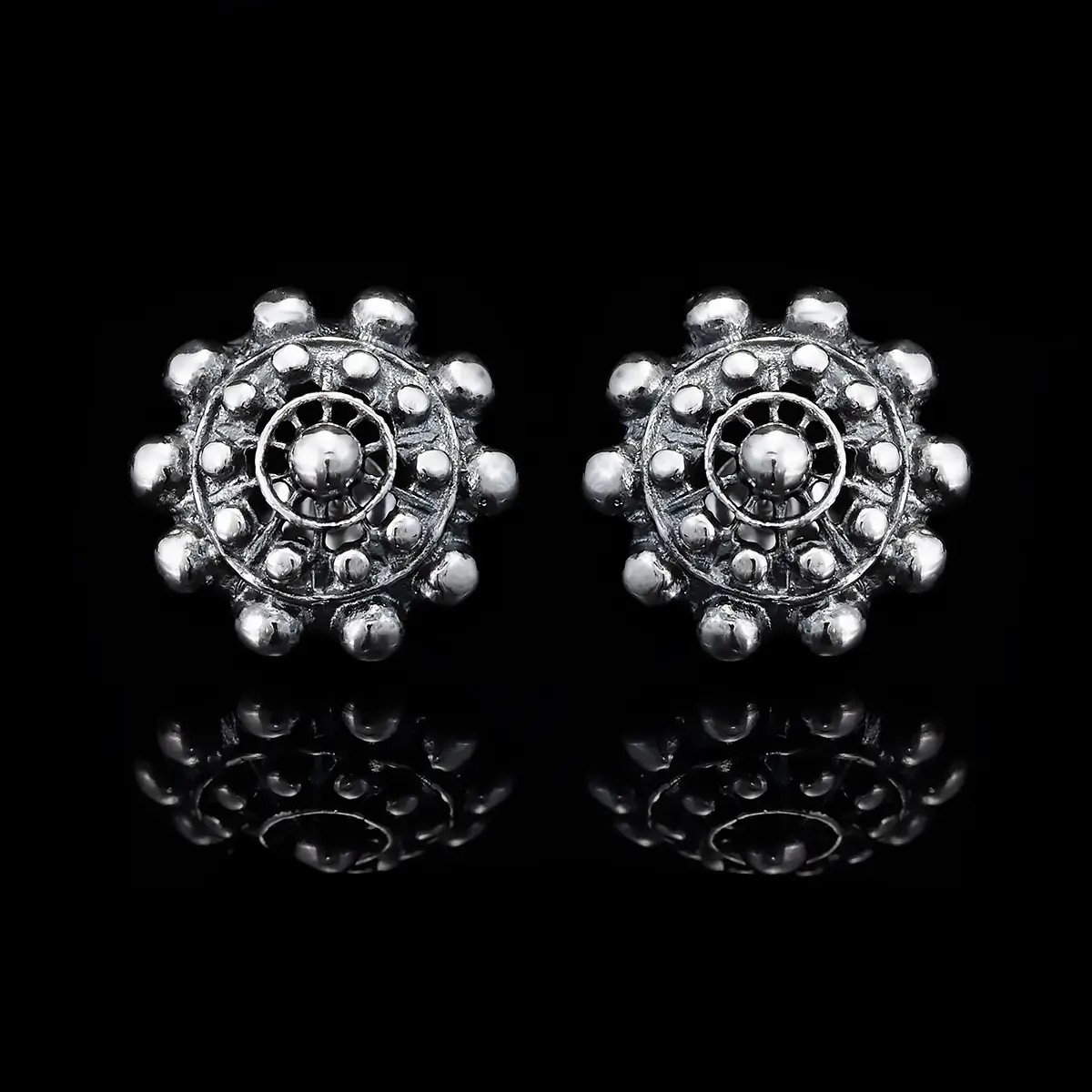 Pendientes Charros de 15 mm y Cierre de Presión | Plata de Ley
