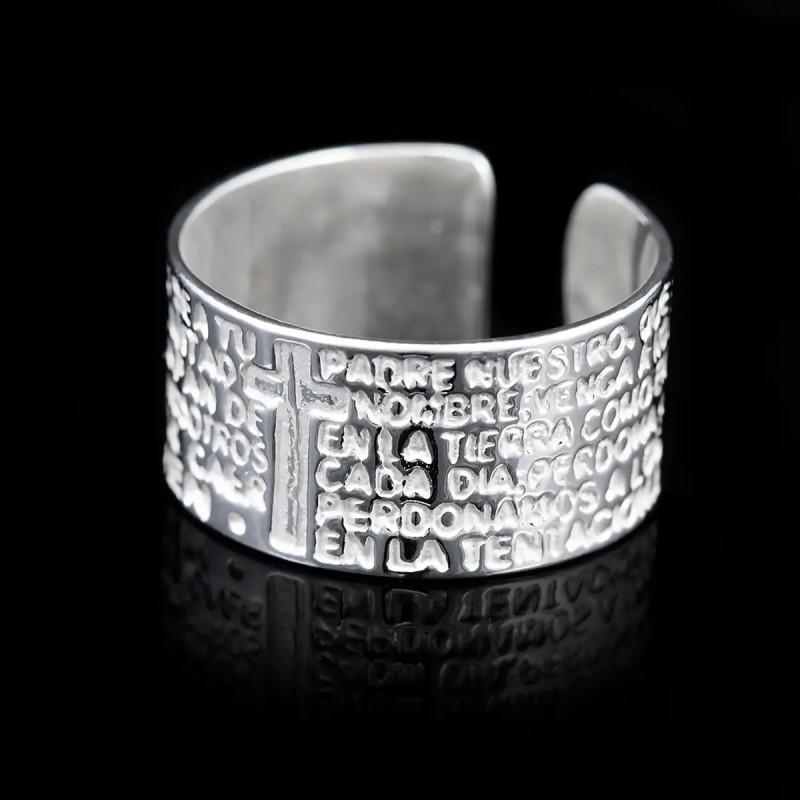 Anillo Padre Nuestro Plata al mejor precio online 2