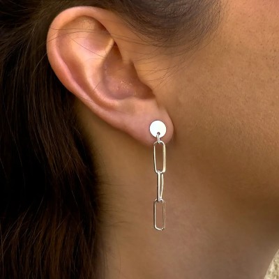 Pendientes con Cadena Largos | La Joya de Plata