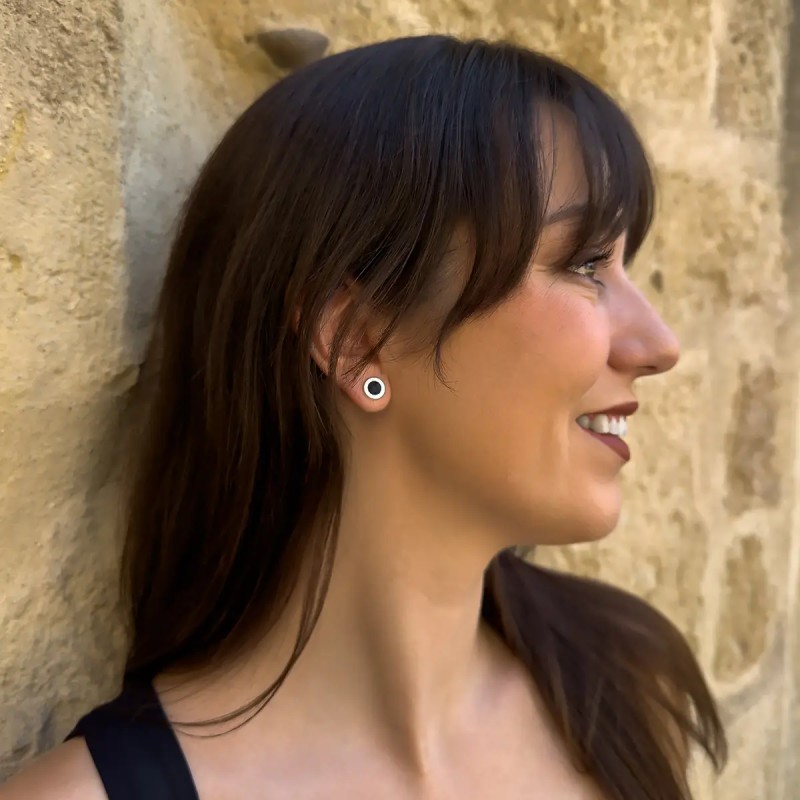 Pendientes Greca de Plata Esmaltados - Elegancia Clásica 2